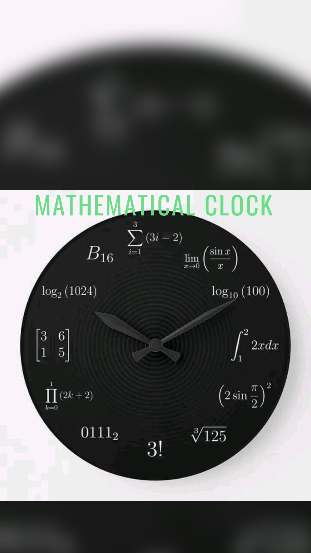 Mathematical Clock 